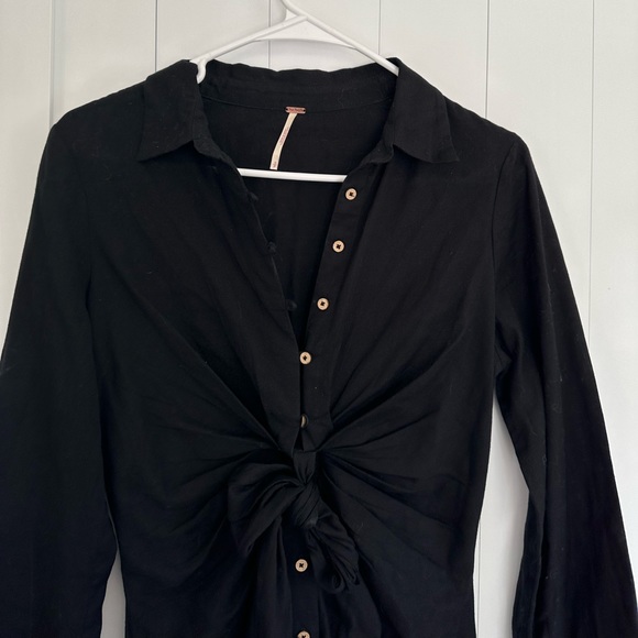 NWOT! Free People ‘Eye Catchin’ black mini dress Small - Picture 7 of 7